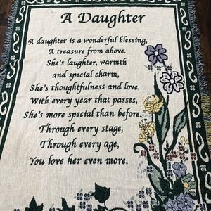 Daughter is a‎ Blessing Woven Tapestry Throw 45" x 61"